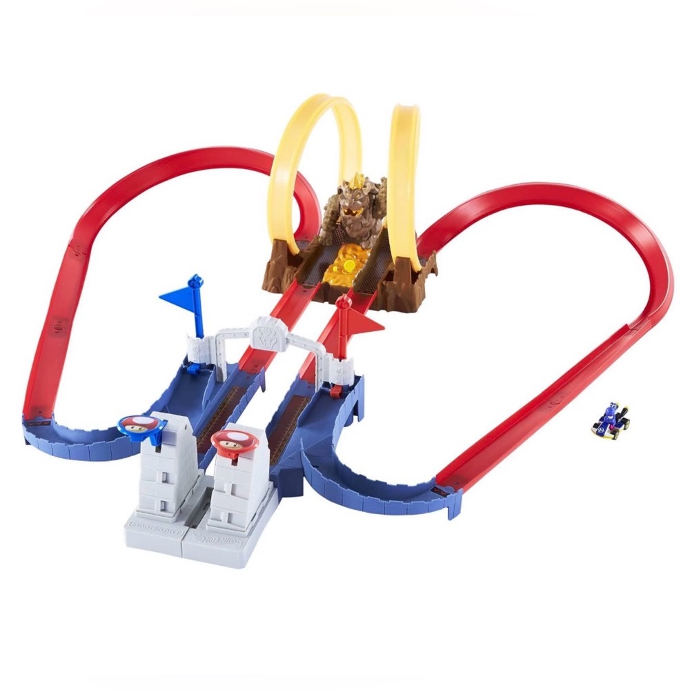 Mattel Hot Wheels Mario Kart Red and Yellow Racing Track Set